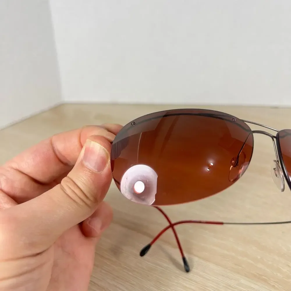 Silhouette M8575 /65 V6071 Sunglasses Red Tinted Lenses Titan Austria